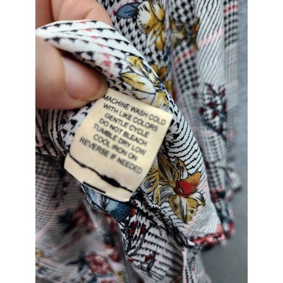 Liberty Love Womens Floral Print Long Sleeve Button-Up Shirt Dress XL - Picture 5 of 6